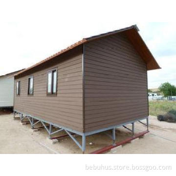 Sloped Roof Steel Prefab House For Family Living With UPVC